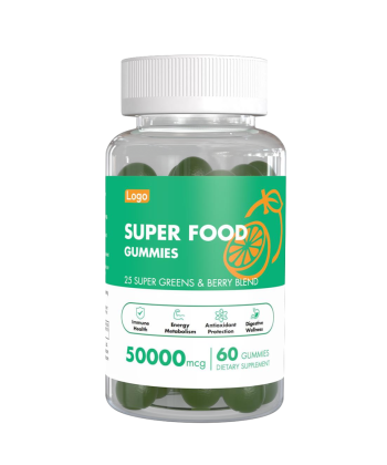 Pectin Superfood Gummies with 25+ Greens & Berry Ingredients